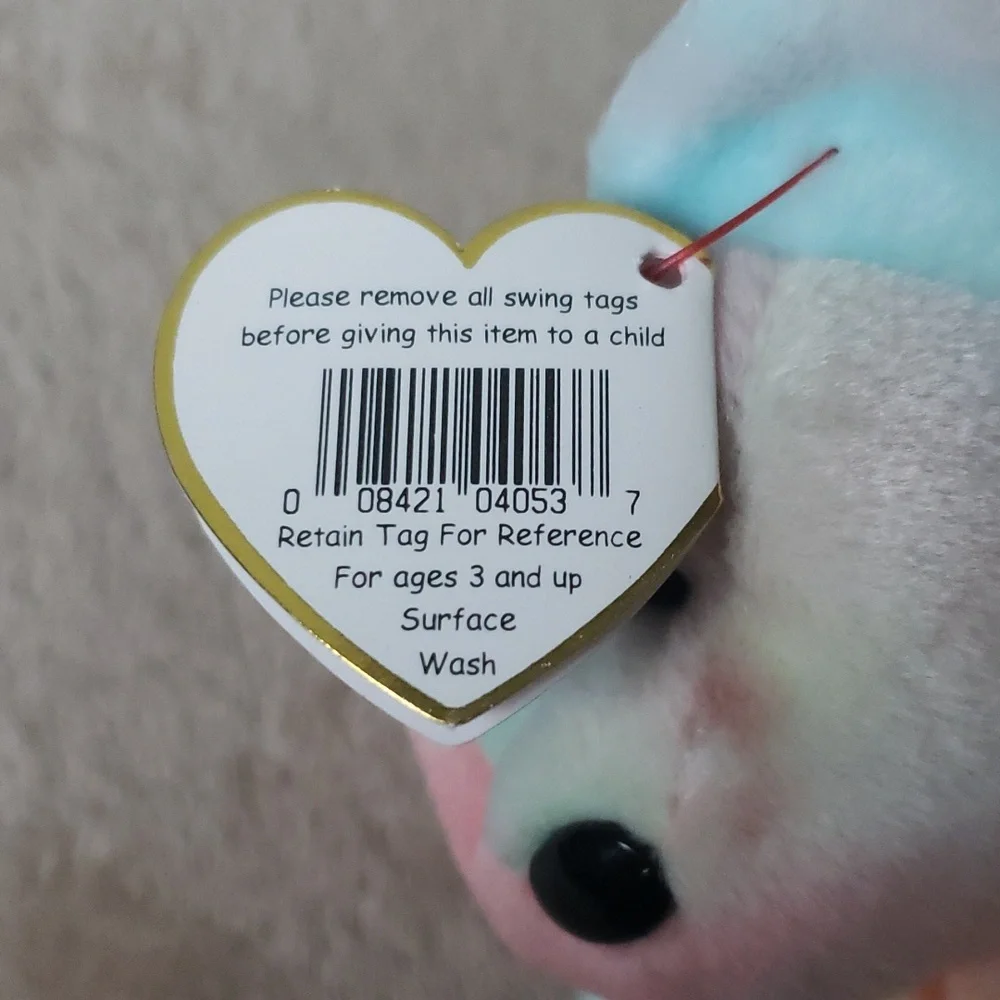 Peace ✌Tiedye Bear Ty Beanie Baby 🐻 Gift, Kids Toy, Rare Collectible, NWT - Picture 6 of 11